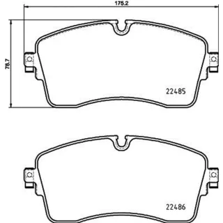 Hella Bremsbel?ge vorne 8DB355039-321 Jaguar E-Pace Land Rover Discovery Range