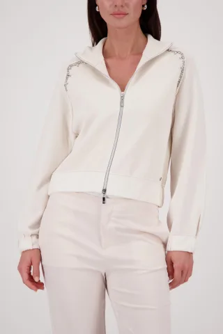 monari - Strickjacke mit Schmuck champagne beige - Gr. - 40