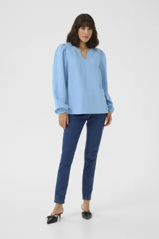 Langarm-Bluse Regular fit Forever Blue CC light blue