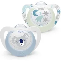 NUK Schnuller NUK Star Day&Night Schnuller Koala Gr.1 – mit Leuchteffekt