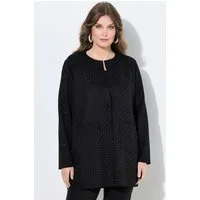 MIAMODA Sommerjacke Veloursjacke gerade Passform Glitzersteinchen