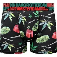 Rungassi Boxershorts Herren Boxershort City Boxershorts "Happiness" Amsterdam 025 Größe: L