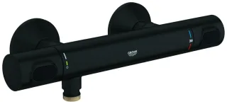 GROHE Thermostat-Brausebatterie Grohtherm 500 34793 Wandmontage matt black, 347932430 347932430