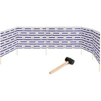 Garronda Windschutz Strand Sichtschutz 6m lang mit Gummihammer Garten Meer GAEX001