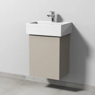 Sanipa 3way Waschtischunterbau zu Duravit Vero Air Waschtisch mit 1 Tür, Kaschmir-Matt SP4291U