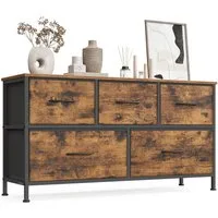 SONGMICS Kommode Schrank mit 5/6/7/8/9 Schubladen, Aufbewahrungsschrank, Stahl, MDF, Vliesstoff, für Schlafzimmer