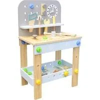 Werkbank mit 44 Teilen, Maße ca. 40 x 26,5 x 65 cm holz