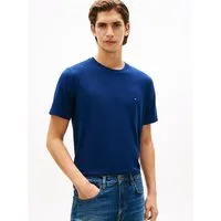 Tommy Hilfiger T-Shirt ESSENTIAL REGULAR FIT SOLID mit Stickerei unifarben, casual, Baumwolle, Rundhals
