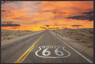 Fussmatte Route 66 10019 | Größe: 60 cm x 45 cm