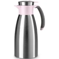Emsa Isolierkanne Soft Grip, 1 l, (1-St), Quick Tip Verschluss, rutschfester Halt, 12 h heiß, 24 h kalt