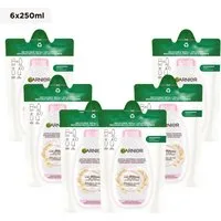 GARNIER Haarshampoo WAHRE SCHÄTZE SANFTE HAFERMILCH NACHFÜLLPACK, Packung, 6-tlg., Für alle Haartypen, mit Honig, Aloe Vera und Jojoba-Estern