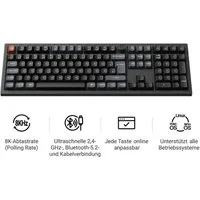Keychron V6 Ultra 8K Swappable RGB Backlight Red Switch - Black - German Layout Tastatur