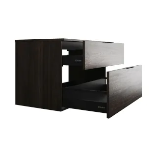 Burgbad Waschtischunterschrank Eqio 619x1000x550 Marone Dekor Trüffel, WXXH100F2012 WXXH100F2012