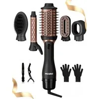 MCURO Warmluftbürste 5 in 1 Hairstyler, Föhnbürste zum Trocknen und Stylen in One Step, 1200W Leistung für schnelles Styling 3 Temperaturen,Keramik