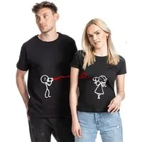 Youth Designz T-Shirt Hearing The Love Pärchen Fun T-Shirt mit süßem Frontprint