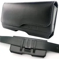 scozzi Handytasche Gürtel Echt Leder Handy Gürteltasche Tasche Handyhalterung Universal