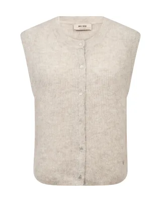 MOS MOSH - MMAlmine Thora Knit Vest feather gray - Gr. - L