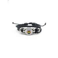 Stelby Armband mit Gravur Fenerbahce Armband 5 Sterne 3D Gravur im Glas mit Geschenkbox (Weihnachtsgeschenk, Geburtstagsgeschenk, Valentinstaggeschenk), Hochwertiges Lederarmband für Fenerbahce Fans – edel & robust