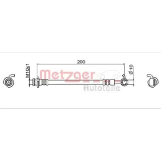 Metzger Bremsschlauch hinten links Nissan Qashqai 2 4112006