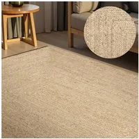 HANSE Home Teppich Juteteppich Teppich Juno, rechteckig, Höhe: 9 mm, Jute, Shape, Handgemacht, Wohnzimmerteppich, Naturteppich, Wohnzimmer