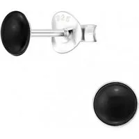 ALEXANDER YORK Paar Ohrstecker MUSCHELPERLMUTT schwarz 6 mm, 2-tlg., 925 Sterling Silber