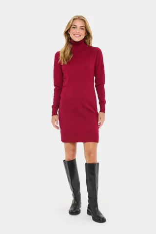 Kleid U6801, Kleid Gerade Passform red