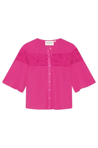 Fabienne Chapot - Locker geschnittene Bluse - Kristel pink - Gr. - 40