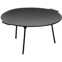 BBQ-Toro Grillpfanne Gusseisen Grillplatte Ø 45 cm mit 3 Beinen, Dutch Oven Ständer, Gusseisen
