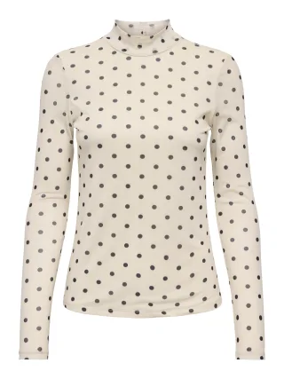 ONLY - ONLERICA MESH L/S TOP JRS NOOS Seedpearl - Gr. - S