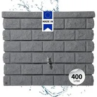 GARANTIA Regentonne ROCKY Wandtank 400 Liter dark granite, 400 l