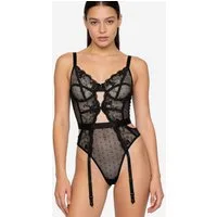 L.BEV Body Dessous-Body aus Spitze mit Bügel-Cups (1-tlg) Rückenfreier Body – Verführerische Lingerie für romantische Nächte