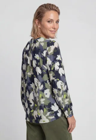 Olsen - Blouse Woven Long Sleeves Moss Green - Gr. - 42
