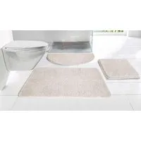 OTTO home Badematte Inga, Badezimmer Teppich, Badvorleger, Höhe 20 mm, rutschhemmend beschichtet, schnell trocknend, strapazierfähig, fußbodenheizungsgeeignet, Polyester, rechteckig, Badteppich, unifarben, weich, als halbrund und rechteckig erhältlic