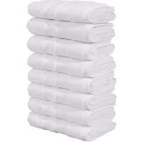 OTTO home Handtücher Vanessa, 8 Handtücher, 50x100cm, in Standard- und Premium-Qualität, Walkfrottee (Set, 8-St), Handtücher mit Bordüre, 100% Baumwolle, einfarbig, weich