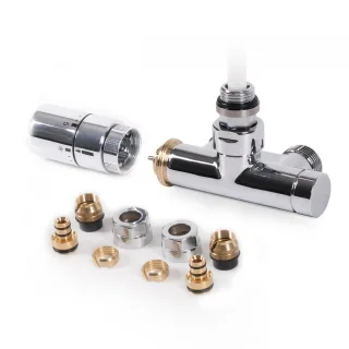 Terma Set Lanzen-Thermostat-Verbundeckventil 50mm CYLINDER GZ 1/2"-Ø16x2, Ø15 rechts, WRZT5G6-CR,  WRZT5G6-CR