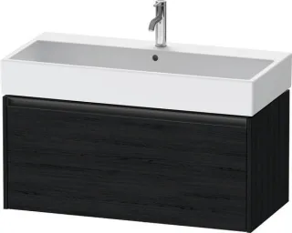 Duravit Ketho.2 Waschtischunterbau wandhängend Eiche Schwarz Matt 984x460x440 mm - K25078016160000 K25078016160000