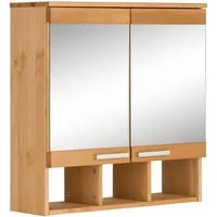 Home affaire Spiegelschrank JOSIE Breite 60 cm, aus Massivholz, verstellbarer Einlegeboden, Metallgriffe