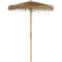 vidaXL Sonnenschirm Tiki-Schirm mit Bananenblatt-Dach 180 cm Bambus