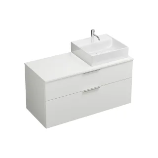 Burgbad Keramik Waschtisch-Set Eqio Weiß Hochglanz/Alpinweiss, SGUQ120RF2009C0001 SGUQ120RF2009C0001