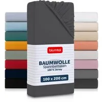 Blumtal Spannbettlaken Blumtal Basics 100% Baumwolle, Baumwolle, Gummizug: Rundum, (1 Stück), Jersey Bettlaken - atmungsaktiv, strapazierfähig und faltenfrei