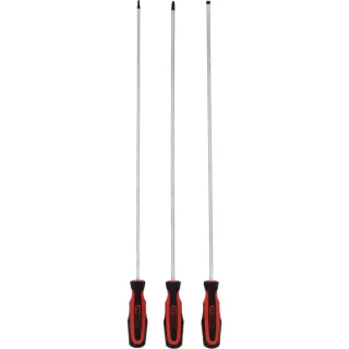 KS Tools ERGOTORQUEplus Schraubendreher-Satz, Schlitz, PH, Torx, 3-tlg. extra lang - 159.1270