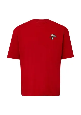 s.Oliver Red Label - T-Shirt mit Peanuts-Artwork im Relaxed Fit rot - Gr. - S