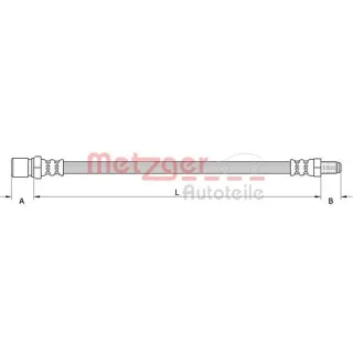 Metzger Bremsschlauch vorne Opel Adam M13 Corsa E