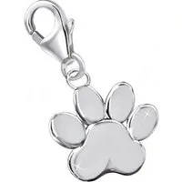 Goldene Hufeisen Charm-Einhänger Pfote Karabiner Charm Anhänger 925 Sterling-Silber (inkl. Etui), für Gliederarmband oder Halskette