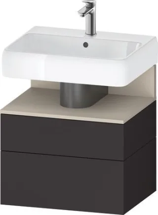 Duravit Qatego Waschtischunterbau wandhängend Graphit Supermatt 590x470x590 mm - QA4393083800000 QA4393083800000