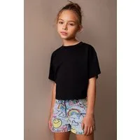 Next Jeansshorts Denimshorts mit Graffiti-Print, SmileyWorld® (1-tlg)
