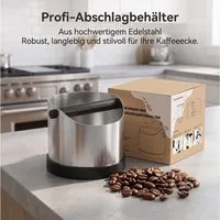 SURFOU Kaffeesatzbehälter Klopfbehälter aus Edelstahl mit herausnehmbarer Klopfstange