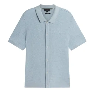 Ted Baker Connyr Regular Blaues Hemd Mit Knopfleiste