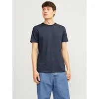 Jack & Jones Rundhalsshirt JJEORGANIC MELANGE TEE SS O-NECK NOOS Baumwollmischung, regular fit