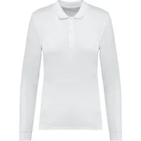 Kariban Langarm-Poloshirt Damen Piqué-Polohemd lange Ärmel Bio180